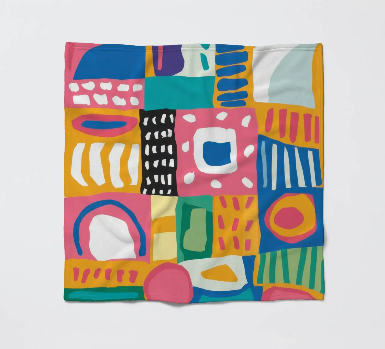Patchwork tessile vibrante coperta in pile da Reds Jays