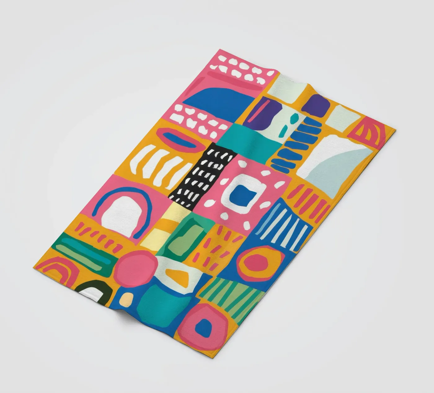 Vibrant Textile Patchwork Fleecedecke von Reds Jays