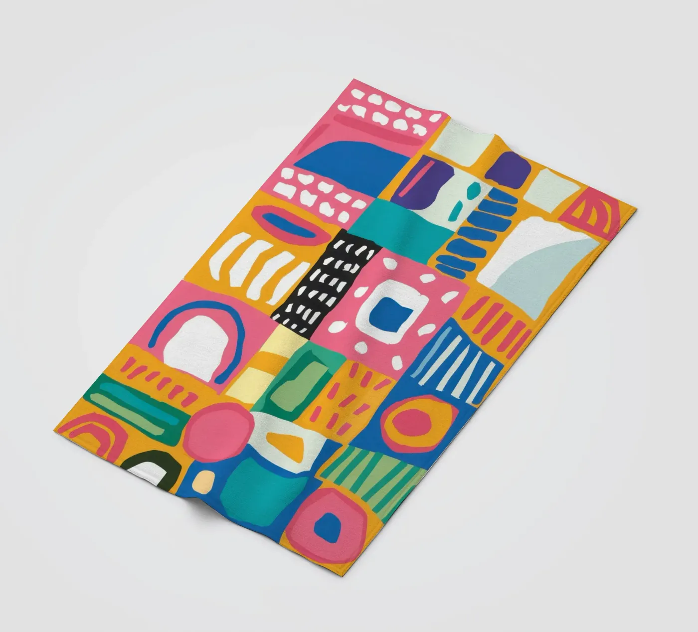 Vibrant Textile Patchwork Fleecedecke von Reds Jays