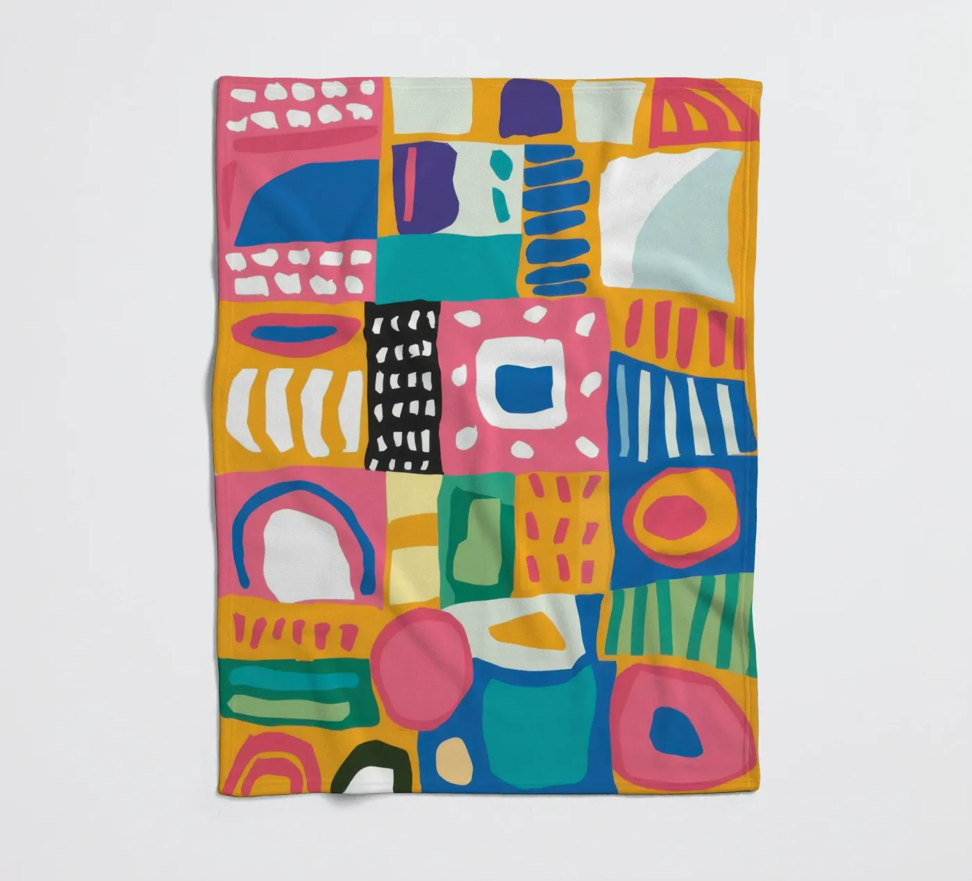 Vibrant Textile Patchwork Fleecedecke von Reds Jays