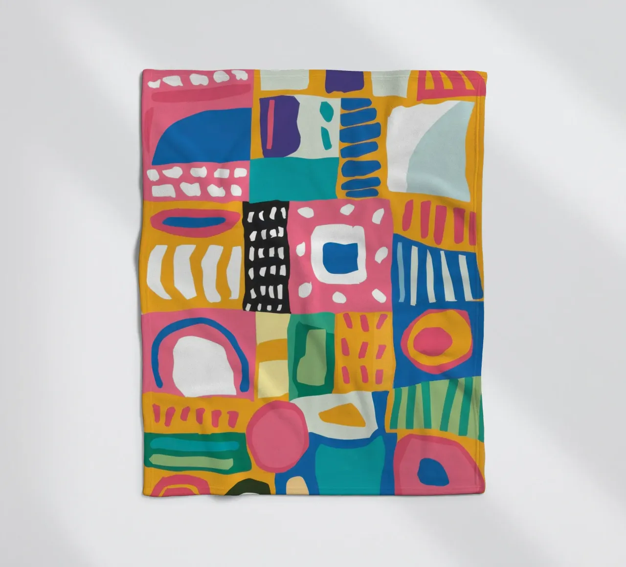 Levendig patchwork van textiel fleecedeken van Reds Jays