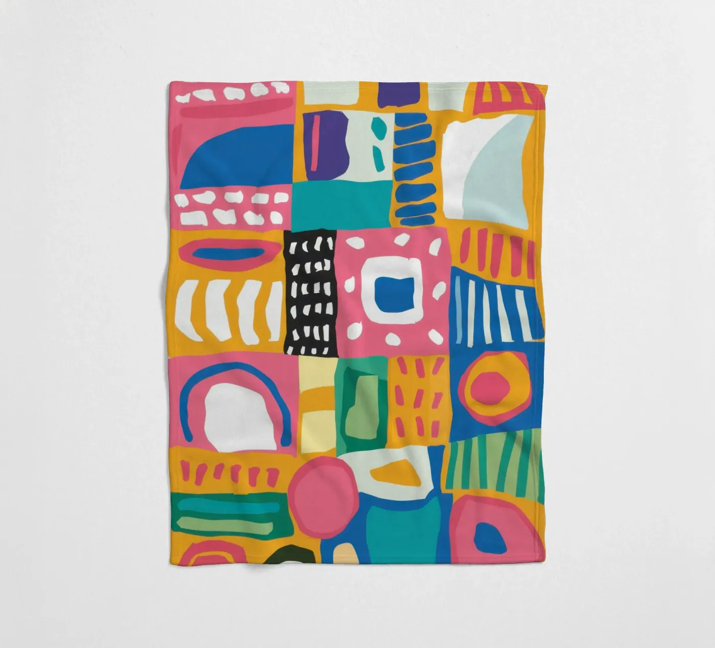 Vibrant Textile Patchwork Fleecedecke von Reds Jays