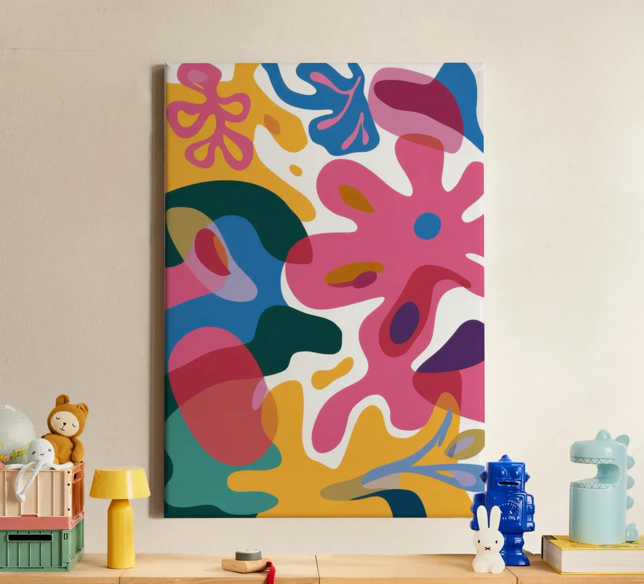 Organic Color Flow canvas by Ink Pulse