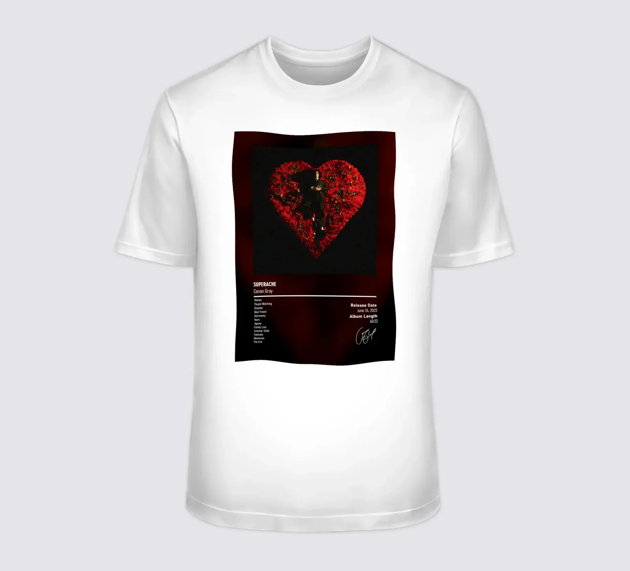 Superache (2022) by Conan Gray t-shirt da DGUnder