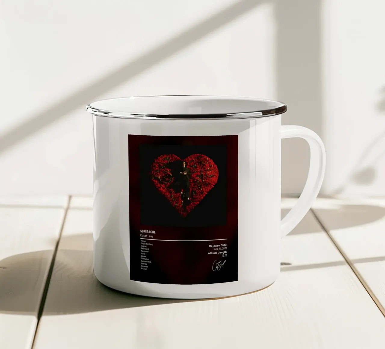Superache (2022) by Conan Gray tazza in smalto da DGUnder