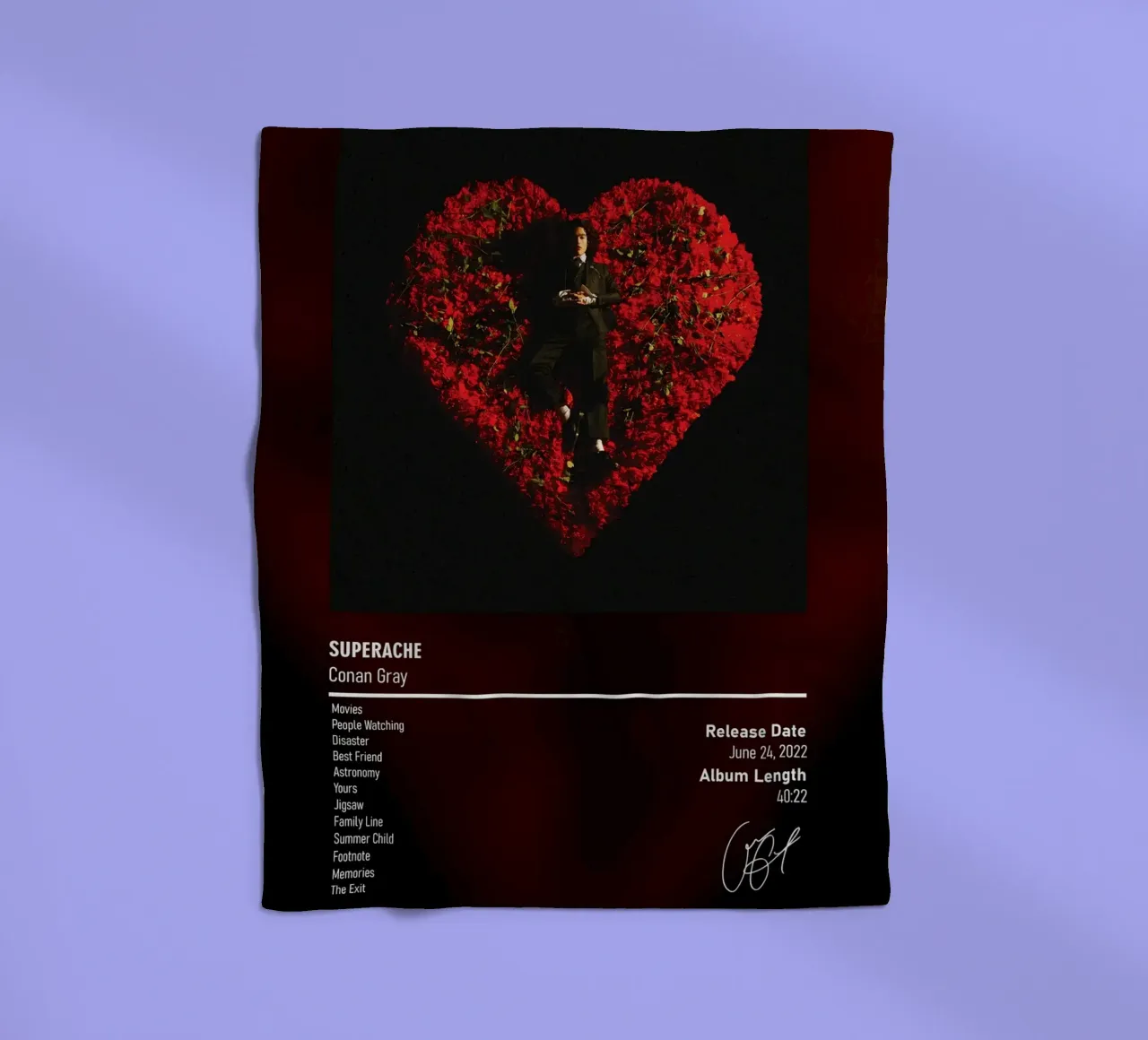 Superache (2022) by Conan Gray coperta in pile da DGUnder