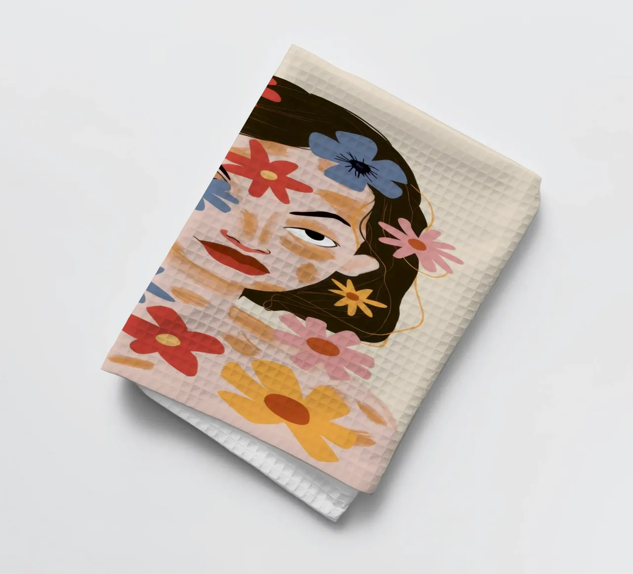 Ensueño con cara de pétalo paño de cocina de Dream Gesso