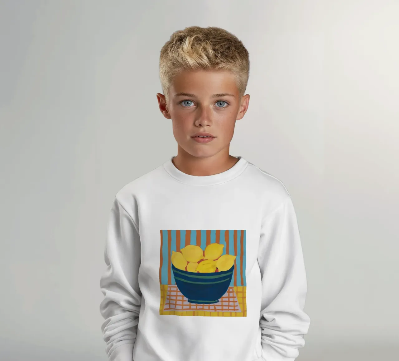 Limoncello Stripe Dream kids sweatshirt by Rain Balance