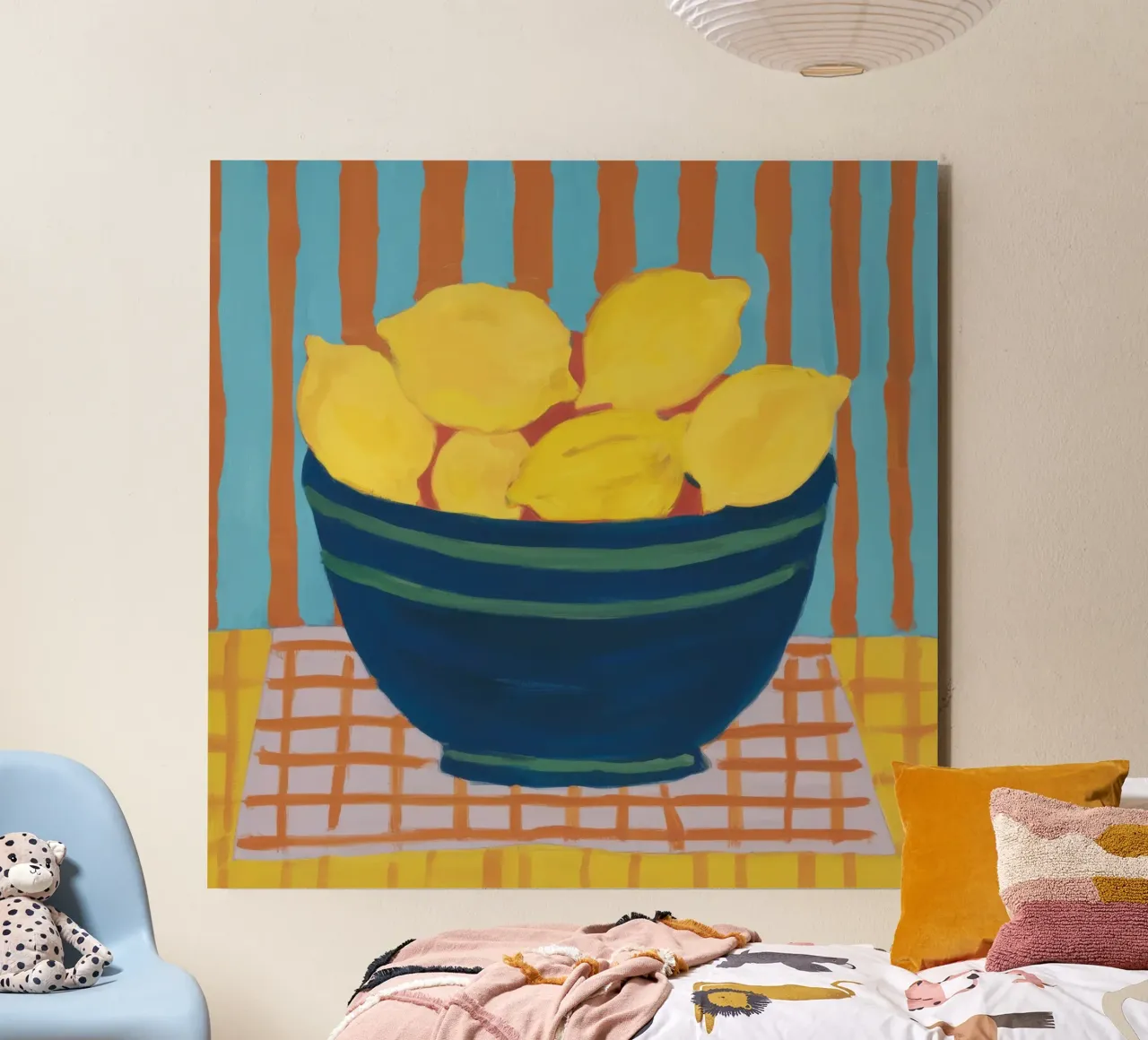 Limoncello Stripe Dream alu-dibond by Rain Balance