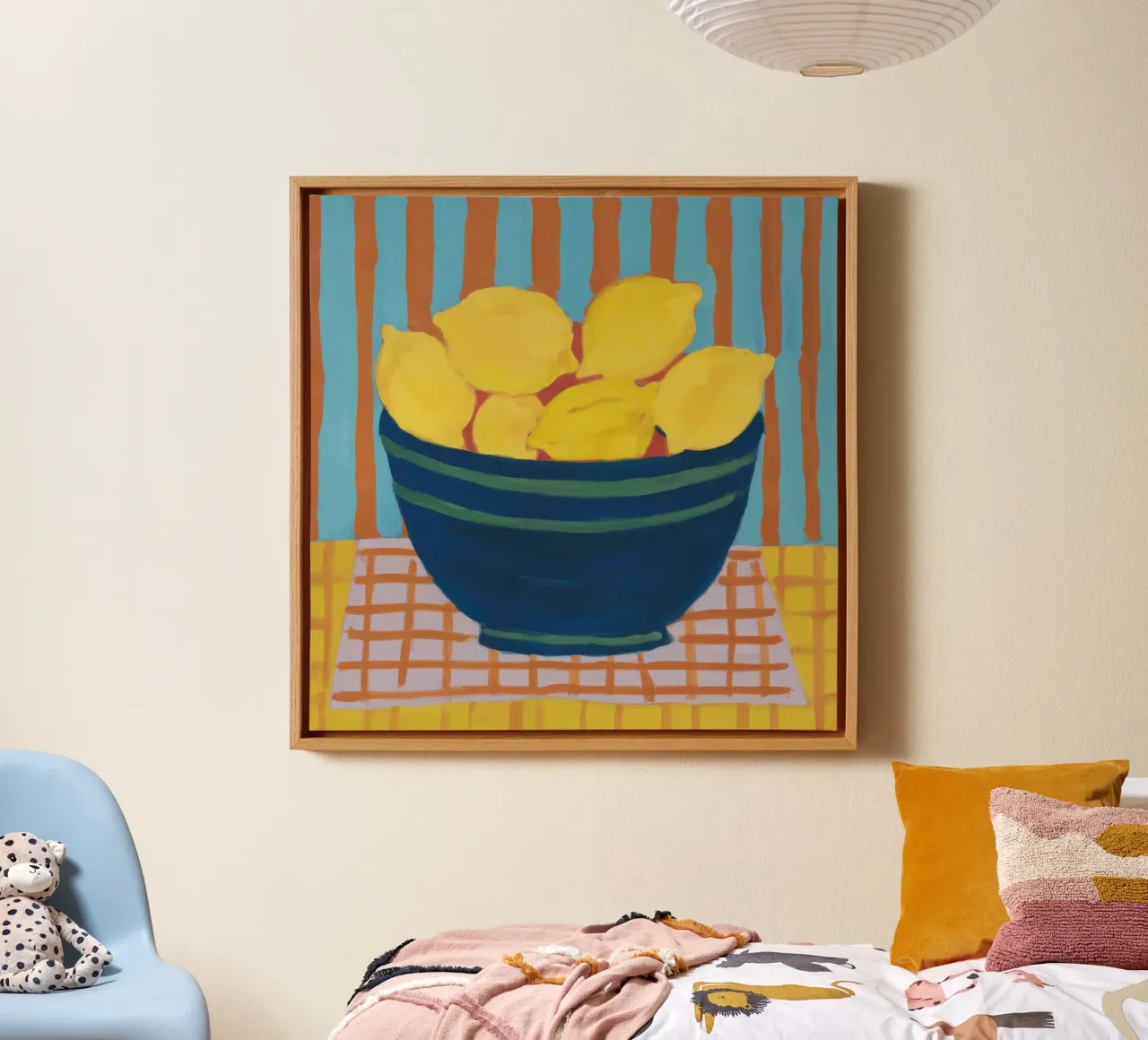 Limoncello Stripe Dream canvas by Rain Balance