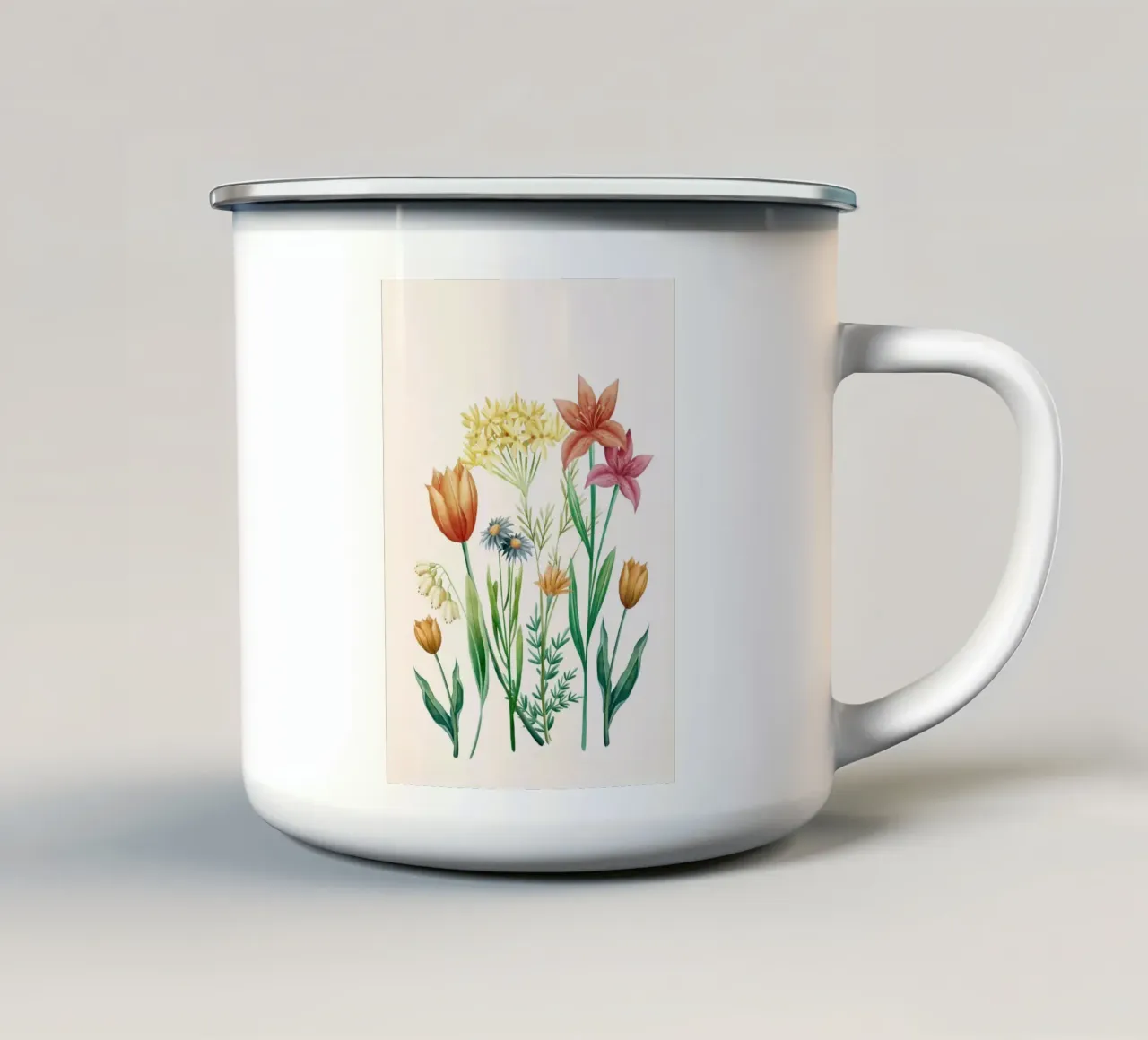 Vibrant Flowers tazza in smalto da Nadjaa