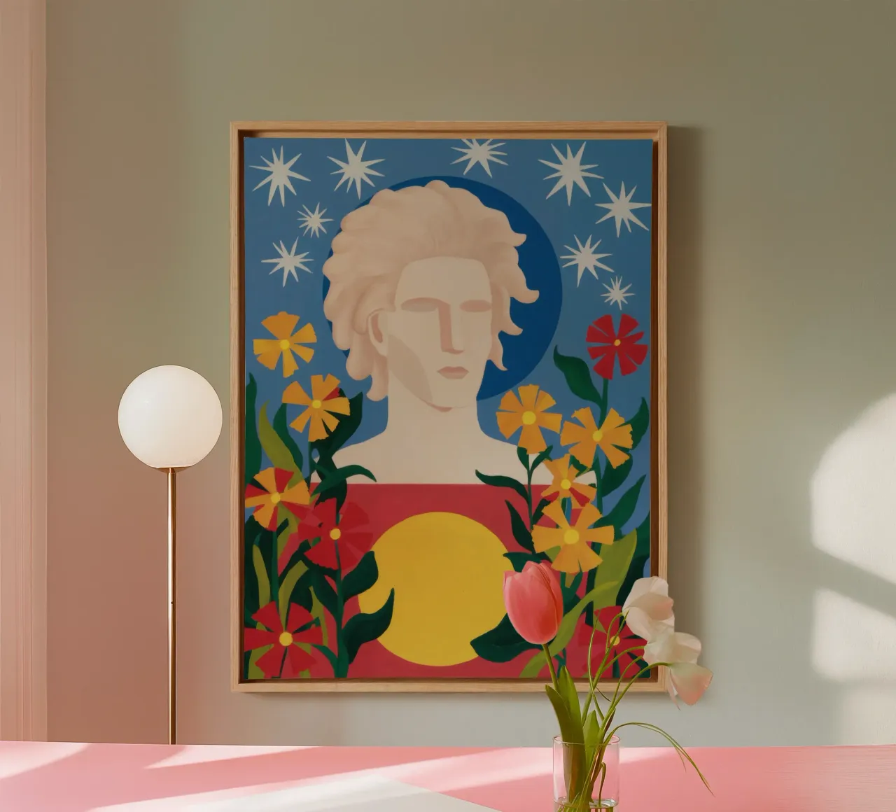 Sogno Apollo Pop Art tela con Cornice a cassetta da Ink Pulse