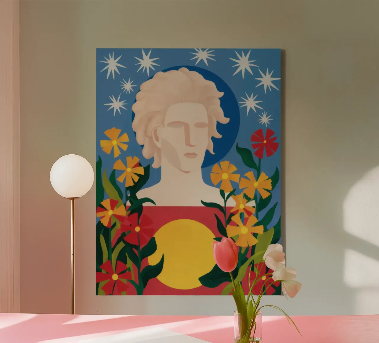 Sogno Apollo Pop Art tela con Cornice a cassetta da Ink Pulse