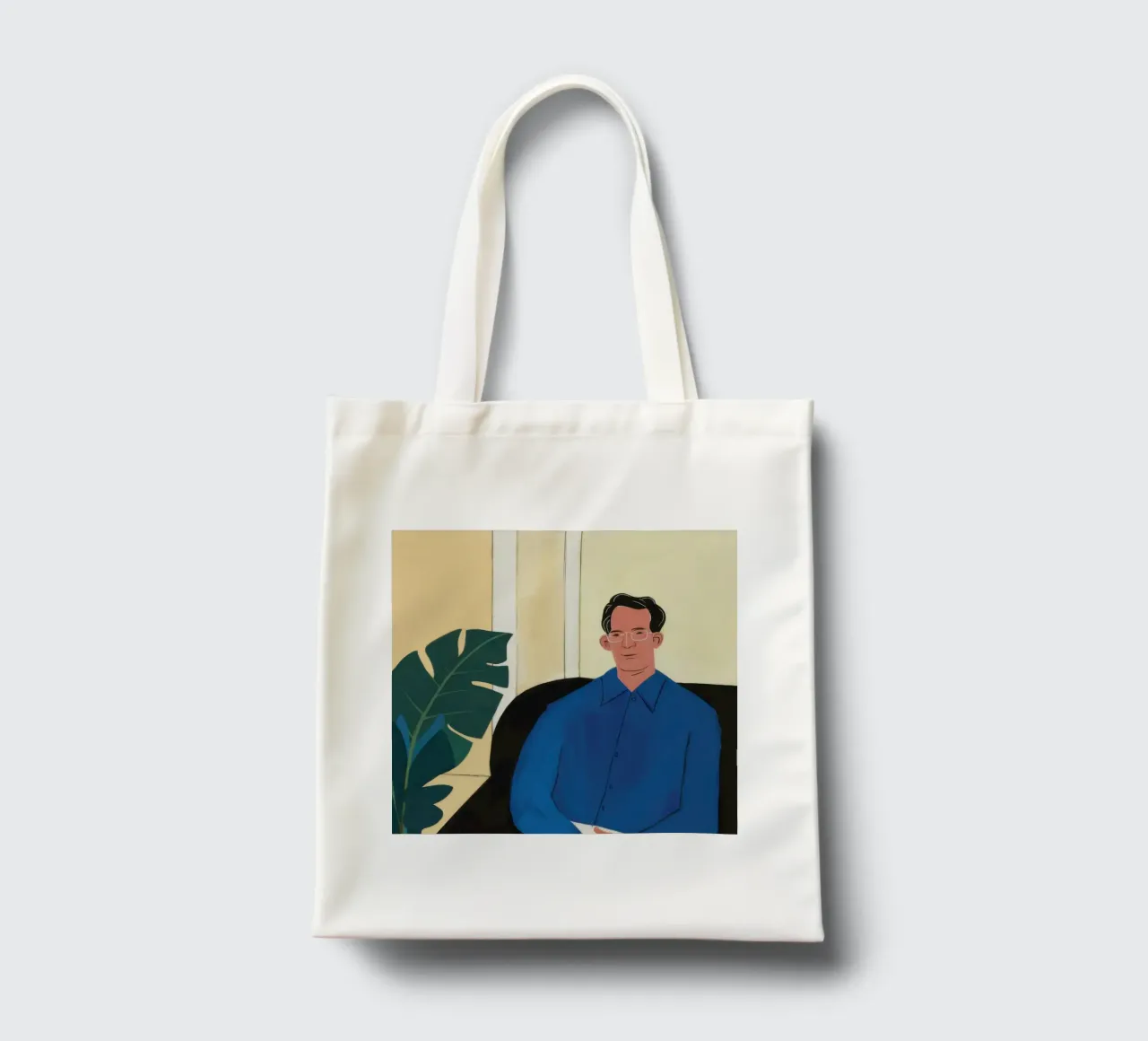 Ritratto di Azure Poise borsa in juta da Giant Foxs
