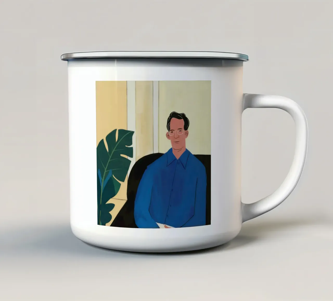 Ritratto di Azure Poise tazza in smalto da Giant Foxs