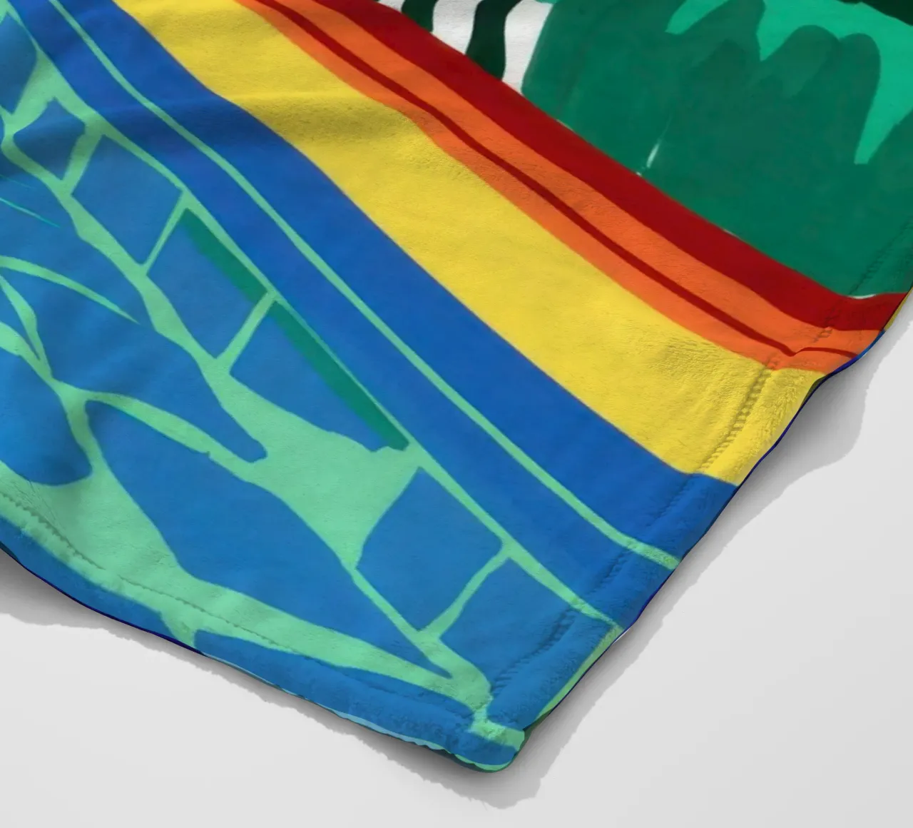 Moderne Poolside-Vibrancy Fleecedecke von Flock Reverie