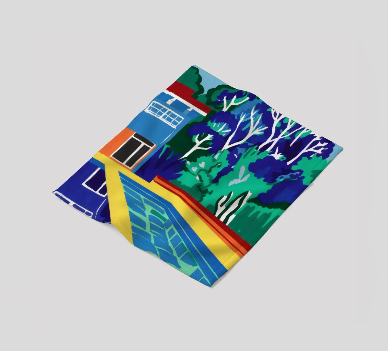 Moderne Poolside-Vibrancy Fleecedecke von Flock Reverie