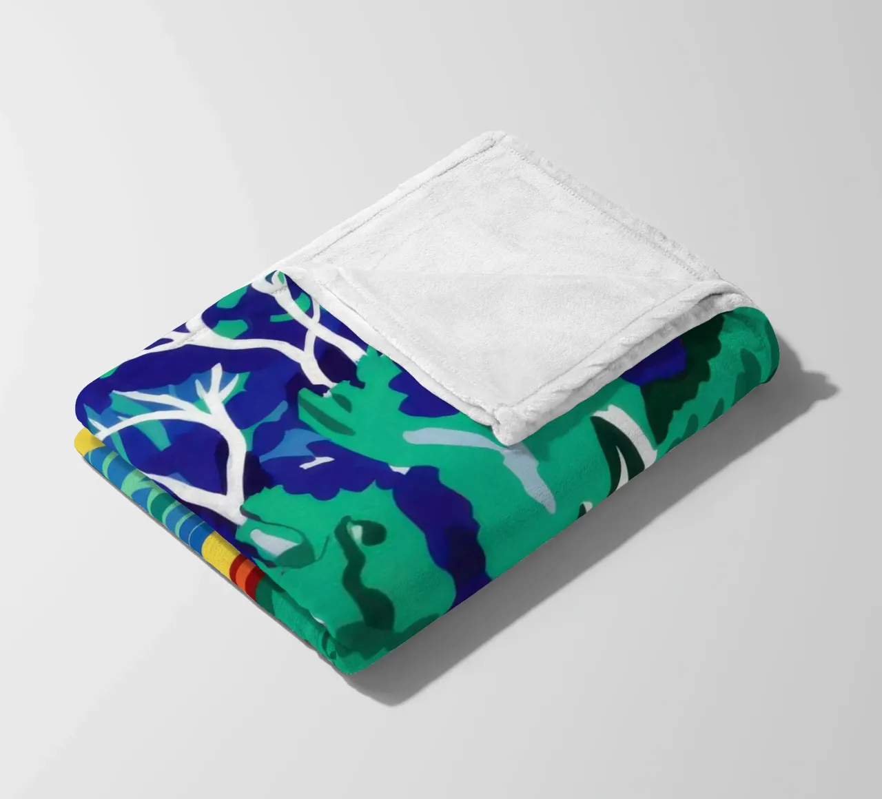 Moderne Poolside-Vibrancy Fleecedecke von Flock Reverie