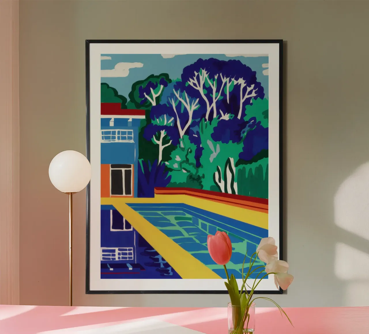 Modern Poolside Vibrancy hahnemühle by Flock Reverie