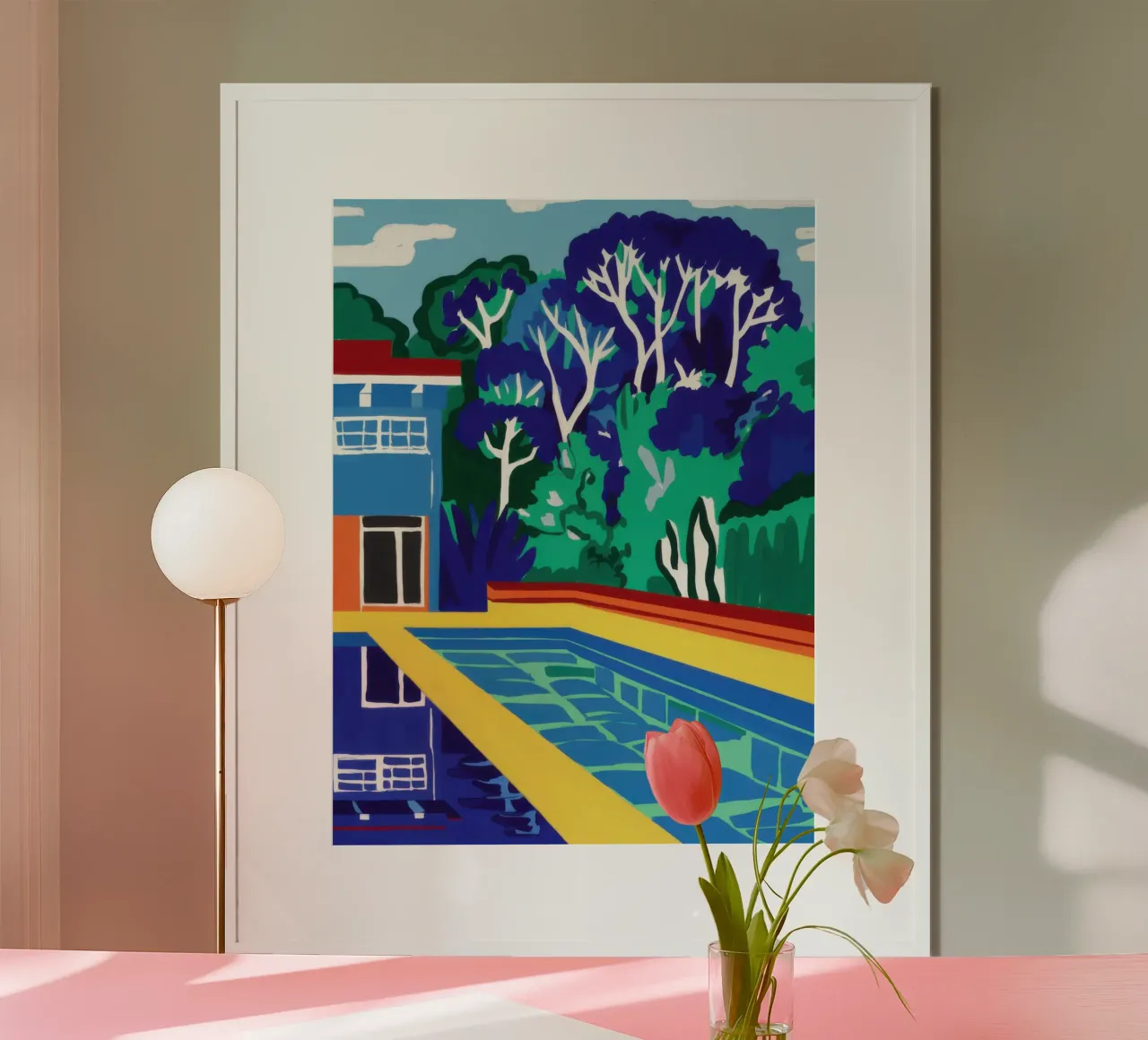 Modern Poolside Vibrancy hahnemühle by Flock Reverie