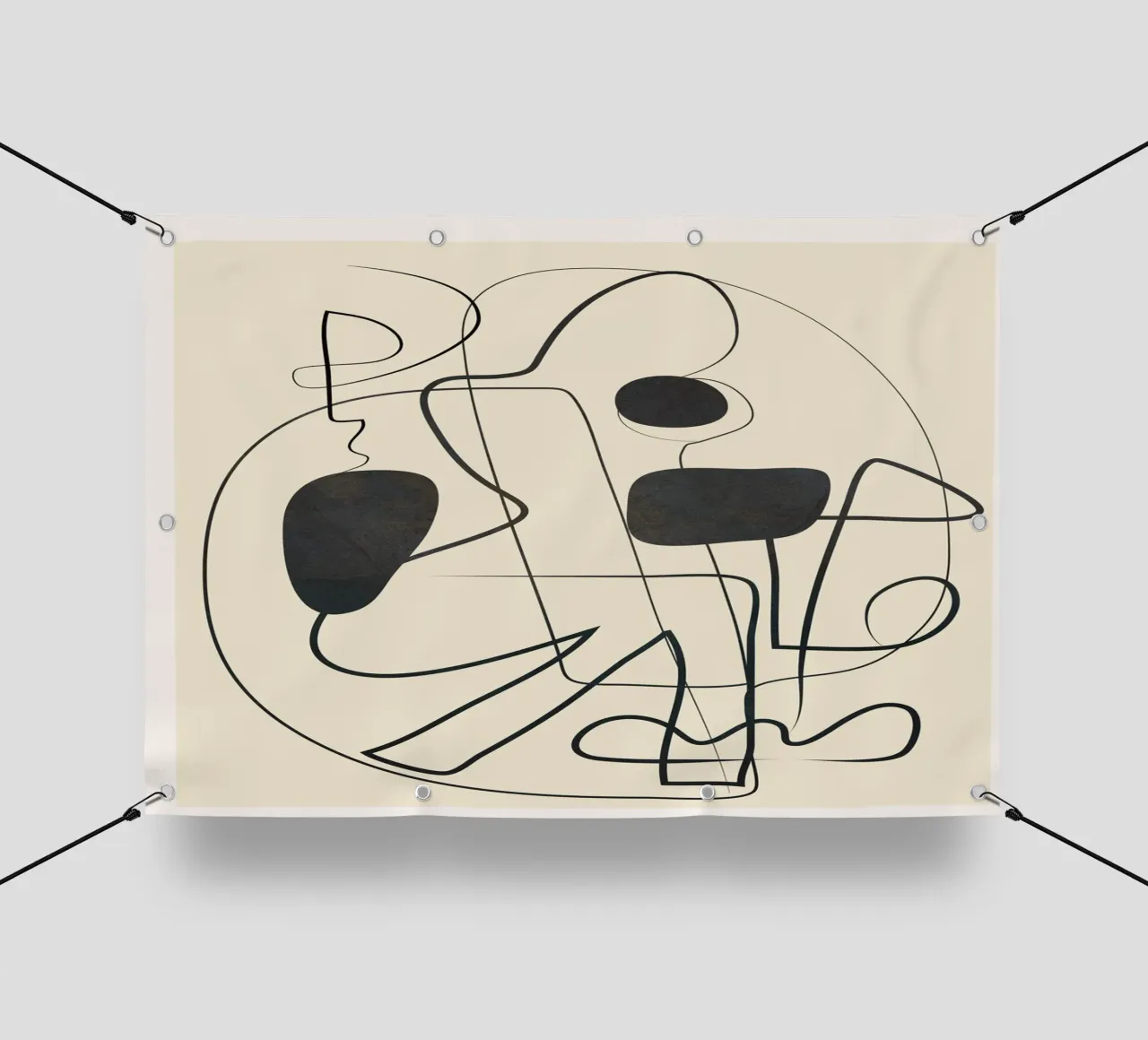 Abstract Line Art VII telo in pvc da Nadjaa