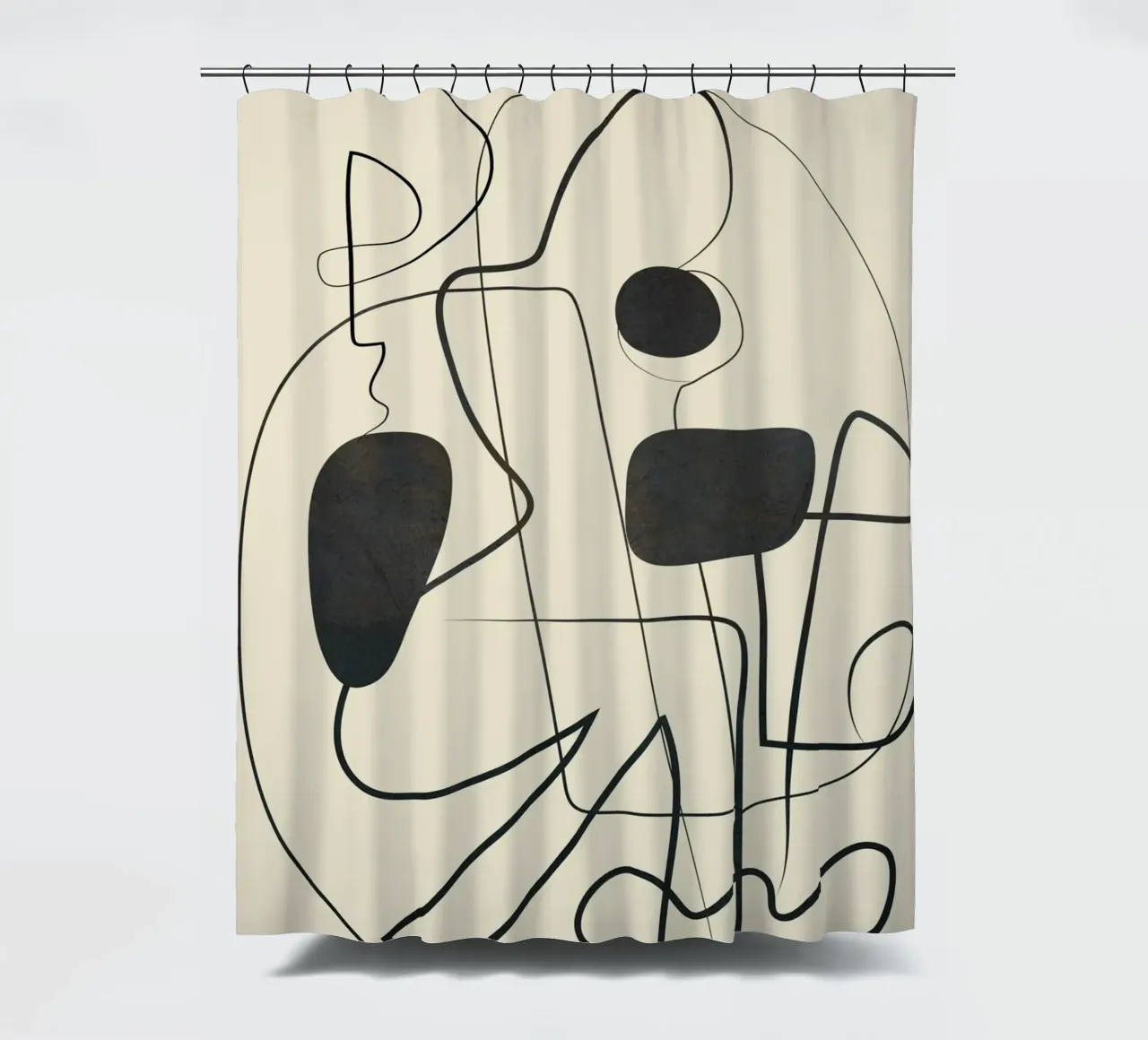 Abstract Line Art VII tenda da doccia da Nadjaa