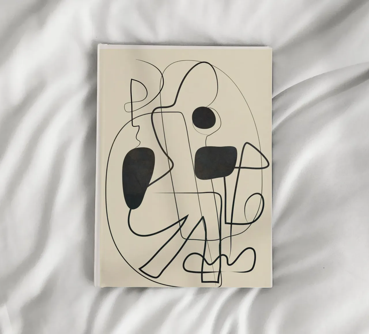 Abstract Line Art VII notebook by Nadjaa