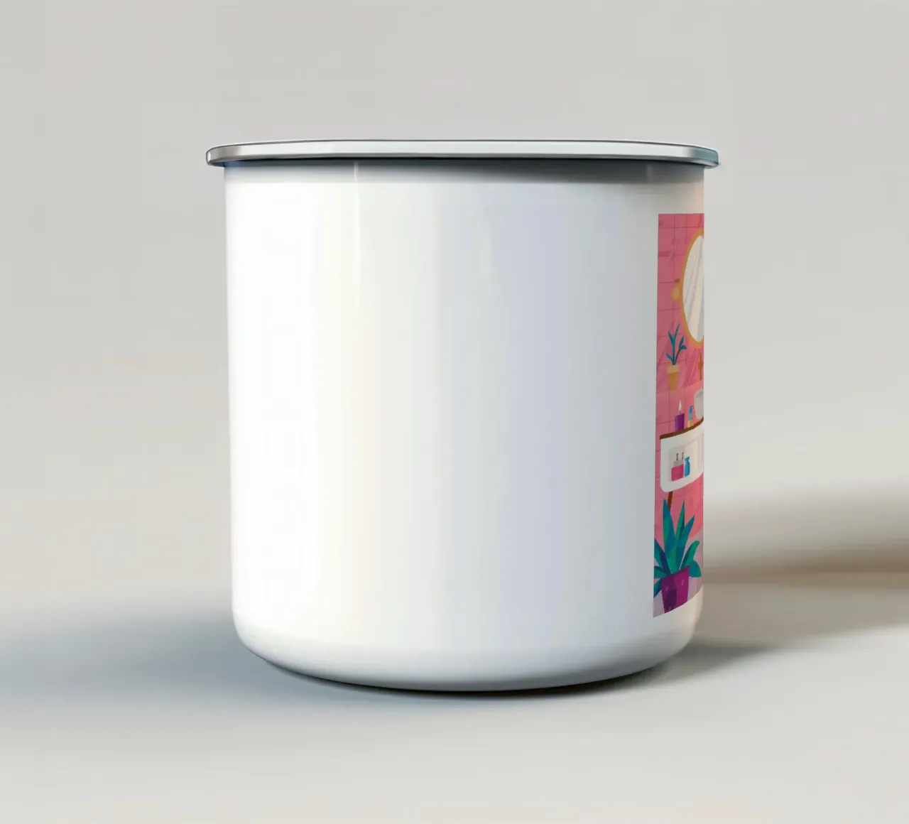 Rituale del bagno di Roseate tazza in smalto da Dream Gesso
