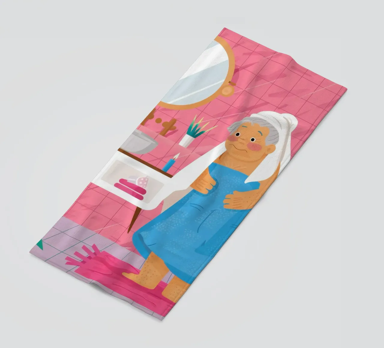 Rituale del bagno di Roseate telo mare da Dream Gesso
