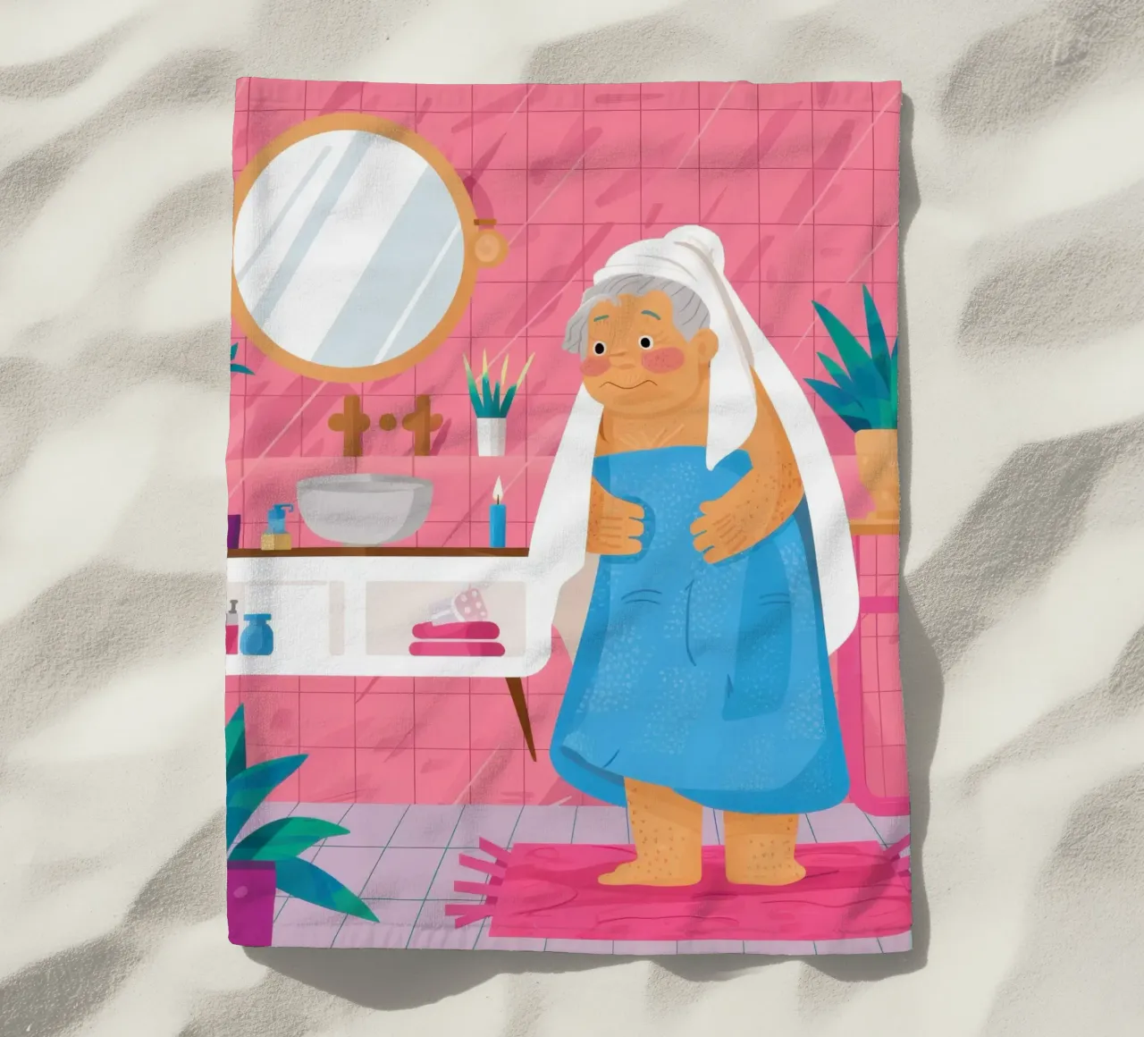 Rituale del bagno di Roseate telo mare da Dream Gesso