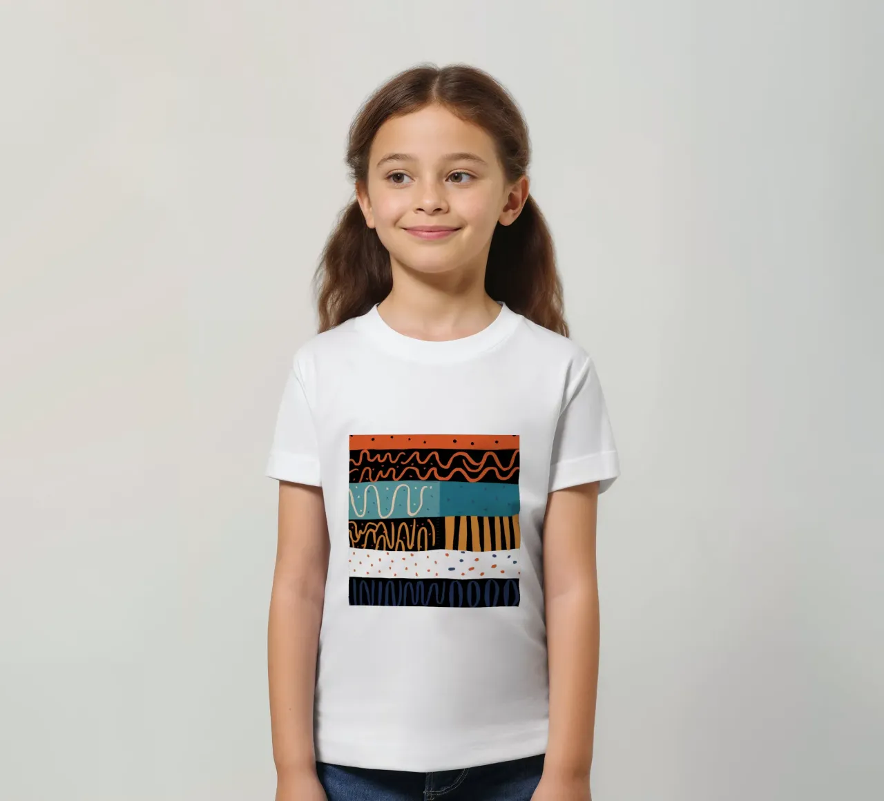 Collage de motifs côtiers t-shirt enfant de Reds Jays