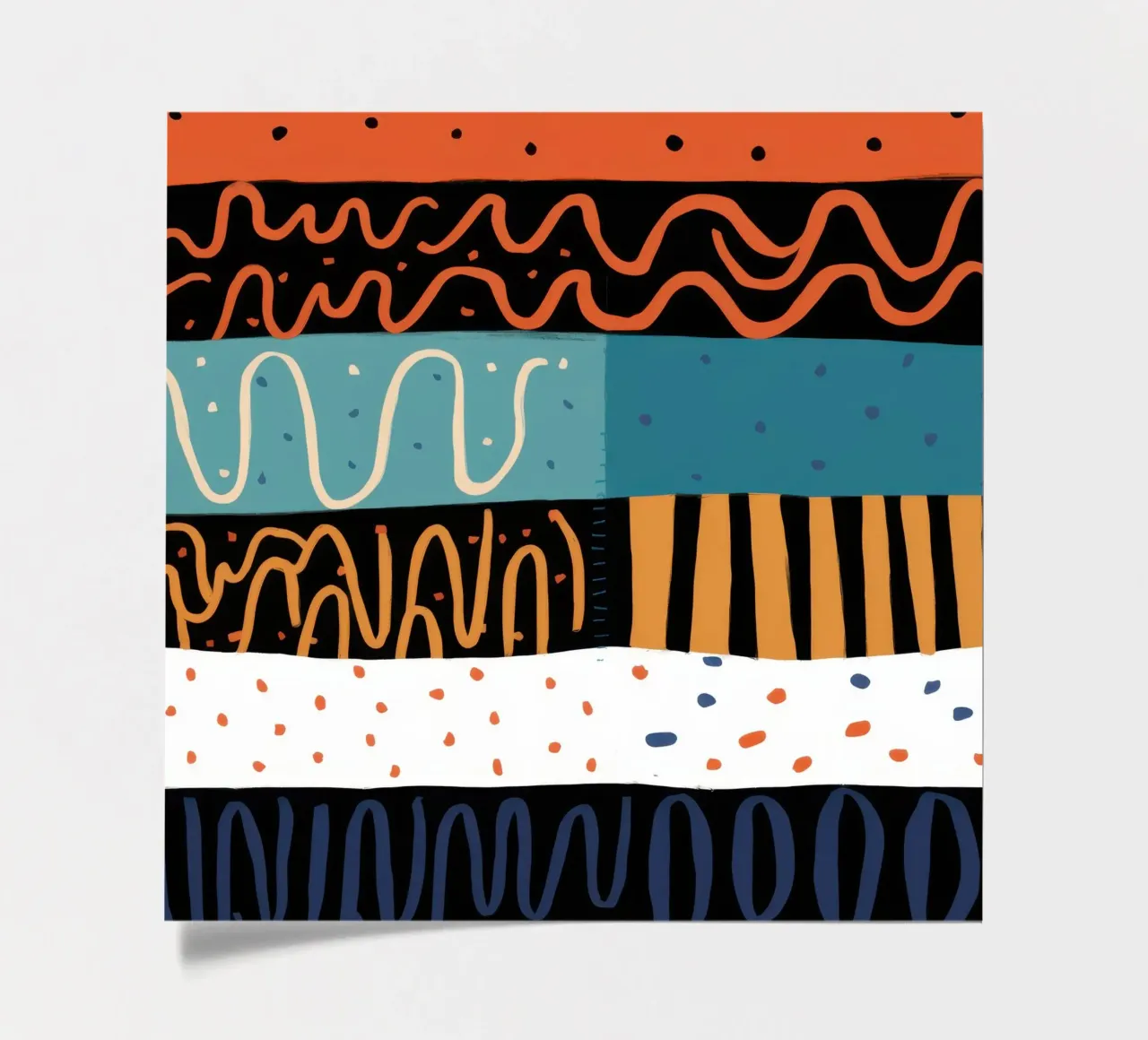 Coastal Pattern Collage sticker sheet by Reds Jays