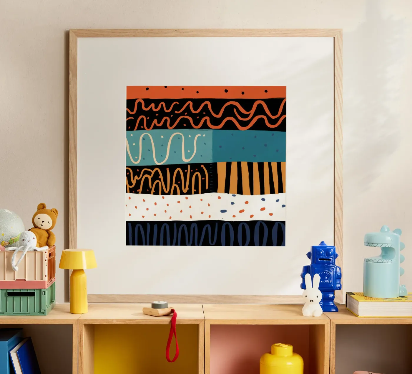 Coastal Pattern Collage poster by Reds Jays