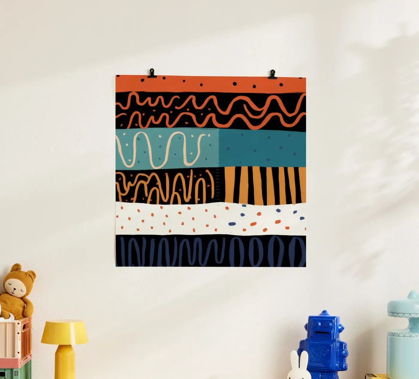 Coastal Pattern Collage poster by Reds Jays