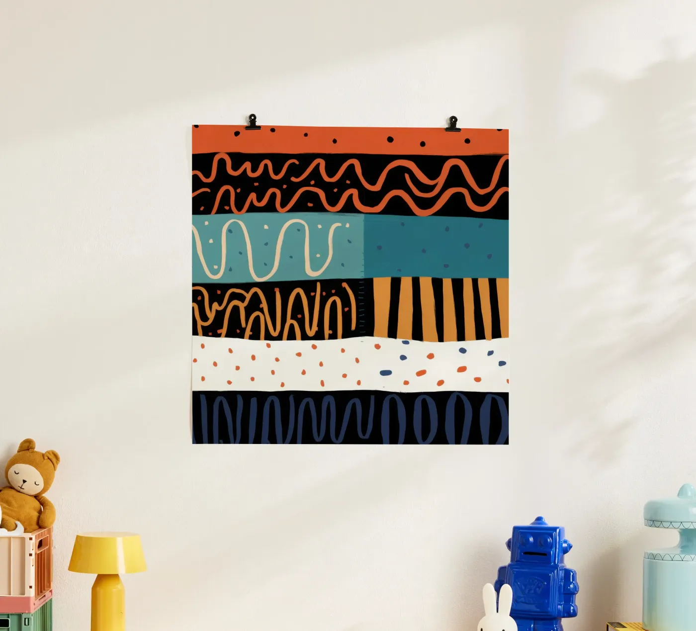 Coastal Pattern Collage poster by Reds Jays