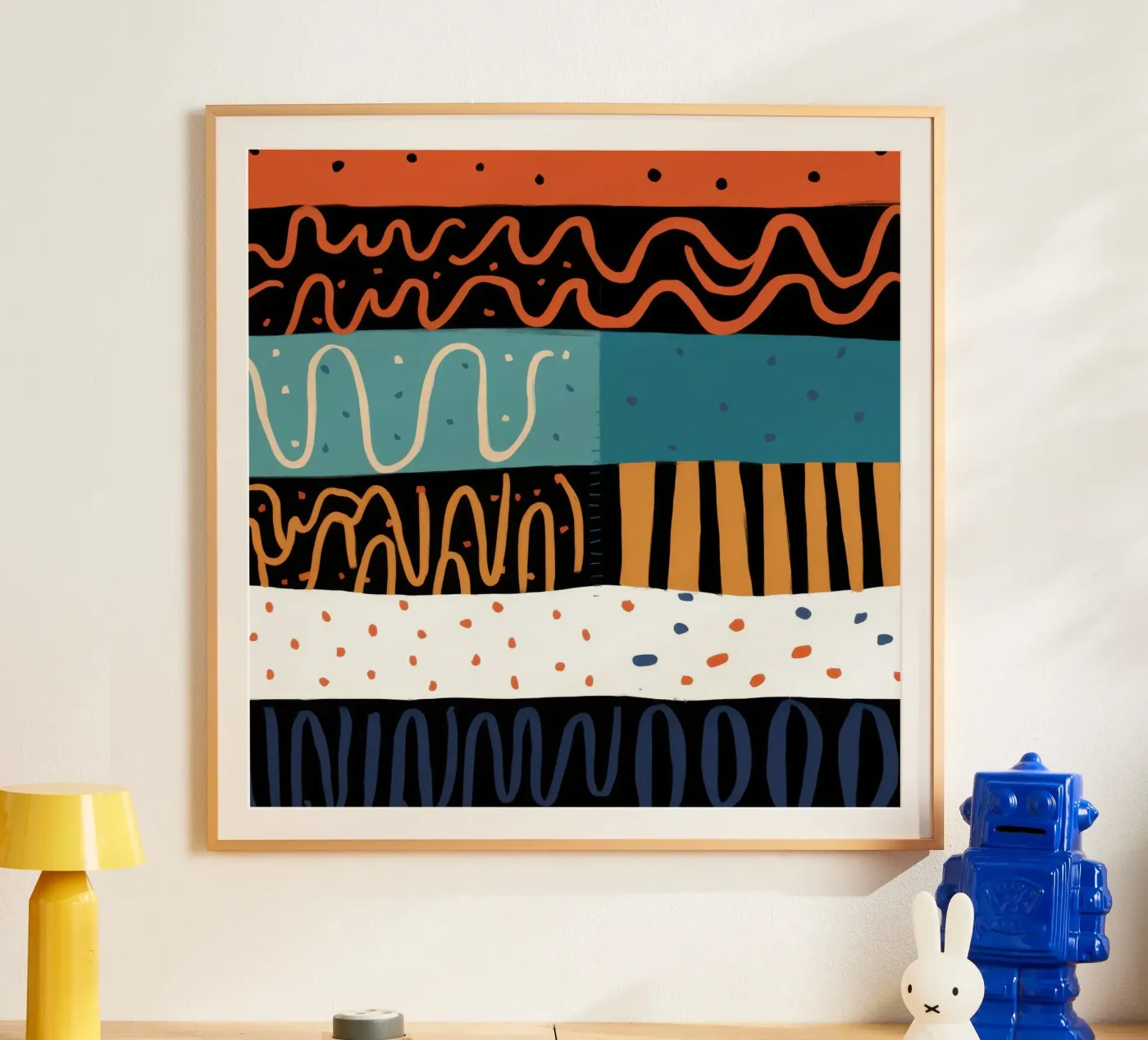 Coastal Pattern Collage poster by Reds Jays