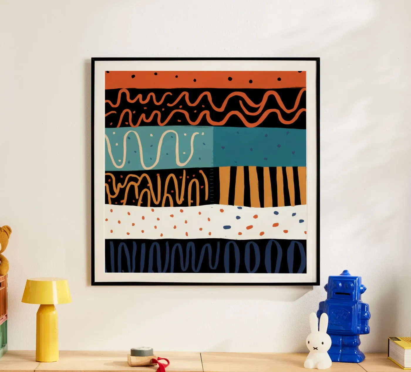 Coastal Pattern Collage poster by Reds Jays
