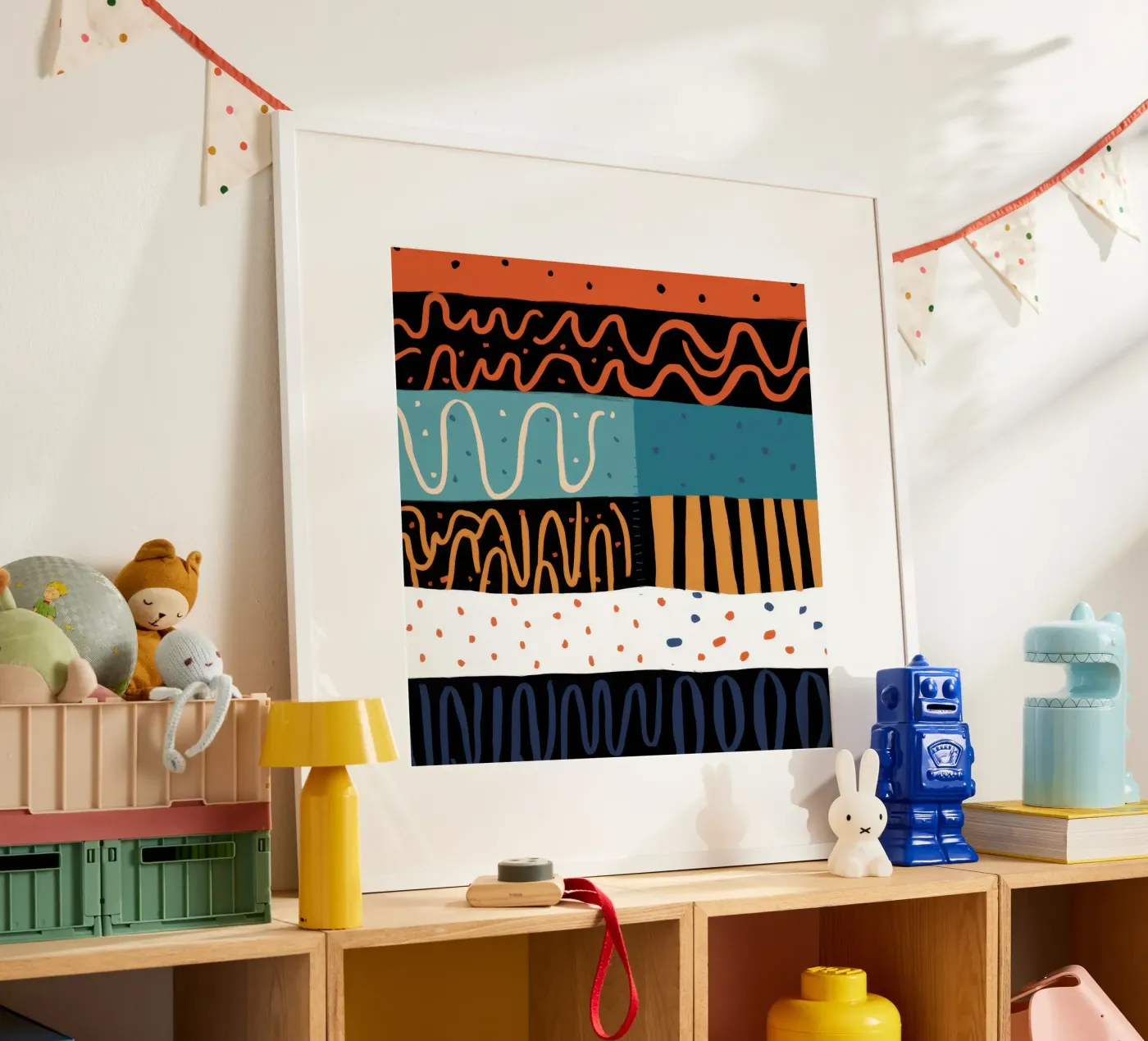 Coastal Pattern Collage poster by Reds Jays