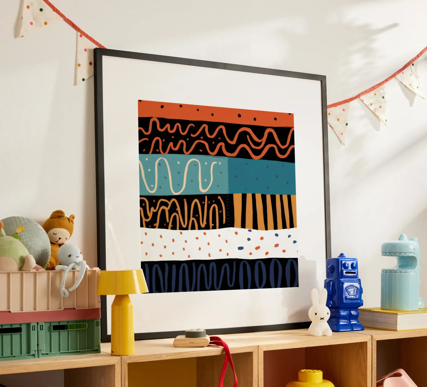 Coastal Pattern Collage poster by Reds Jays