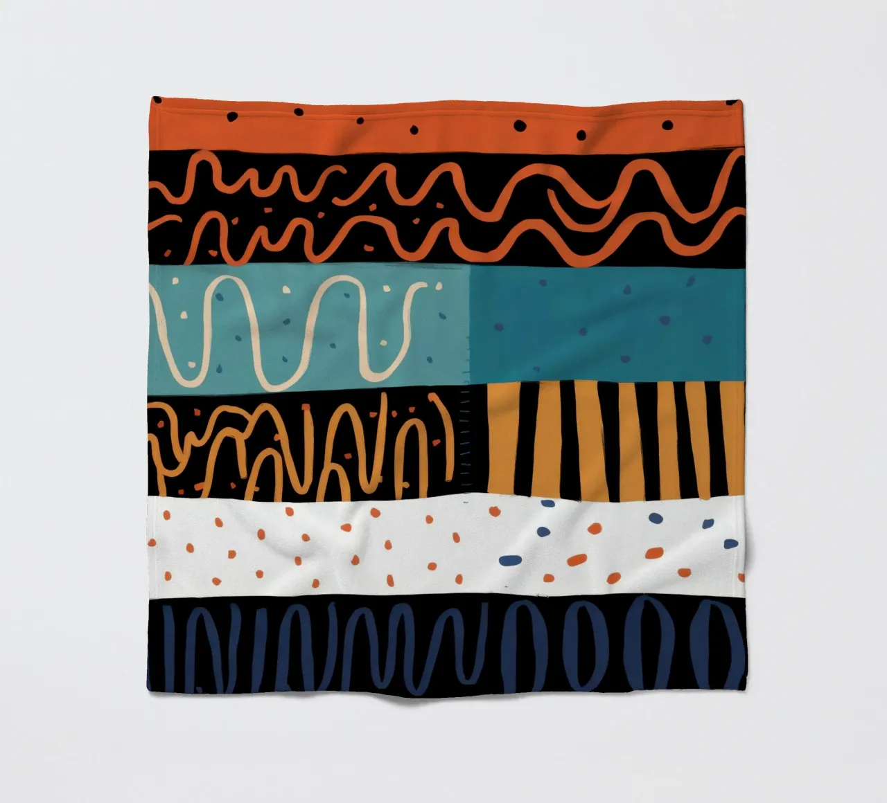 Coastal Pattern Collage fleece blanket by Reds Jays
