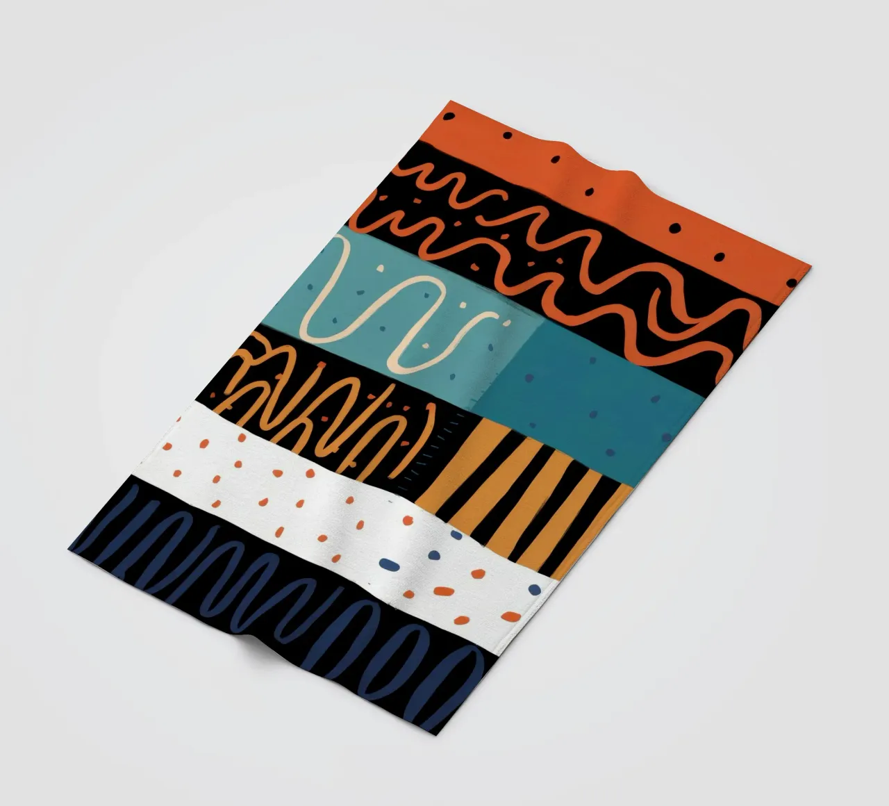 Coastal Pattern Collage fleece blanket by Reds Jays