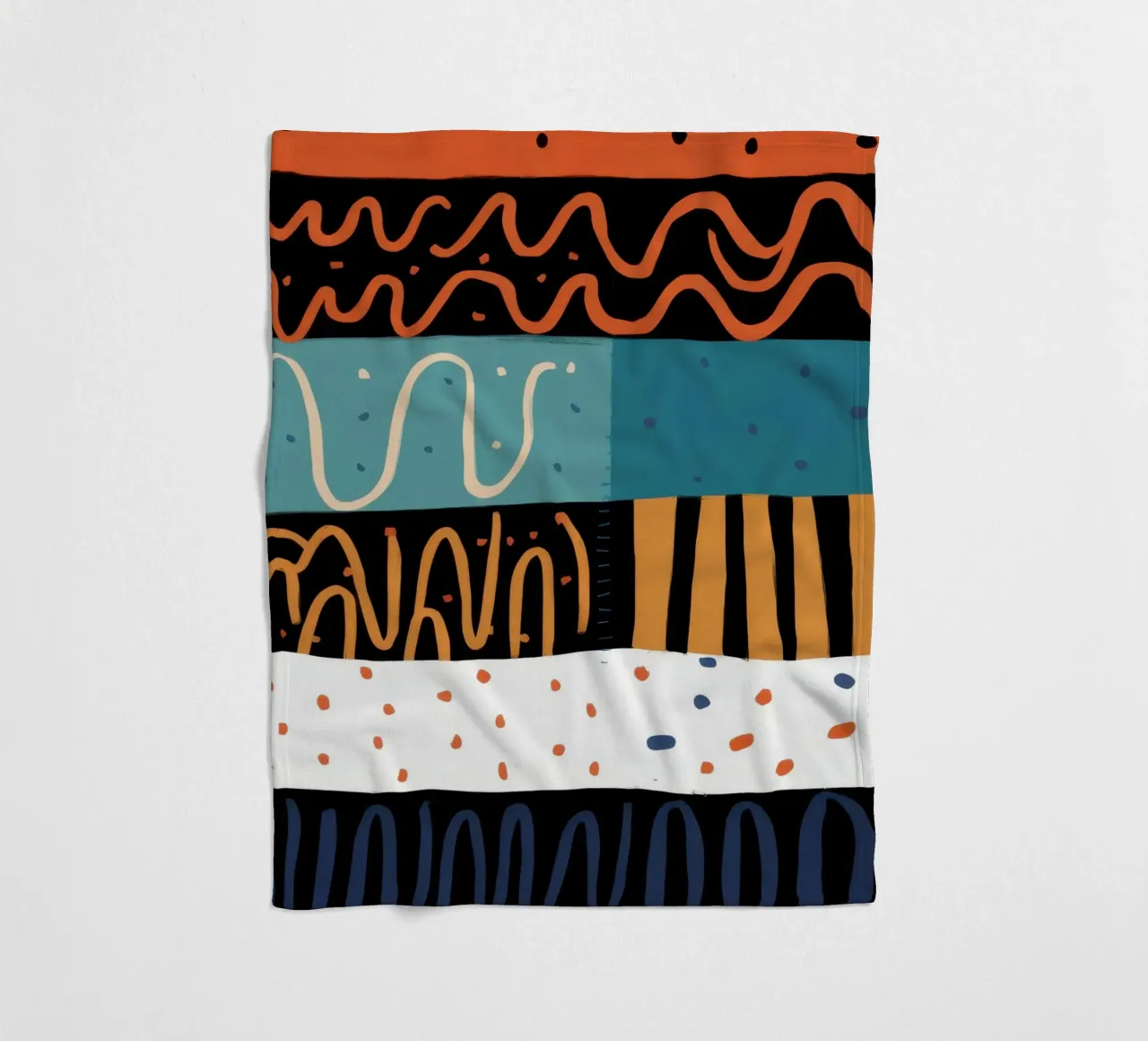 Coastal Pattern Collage fleece blanket by Reds Jays