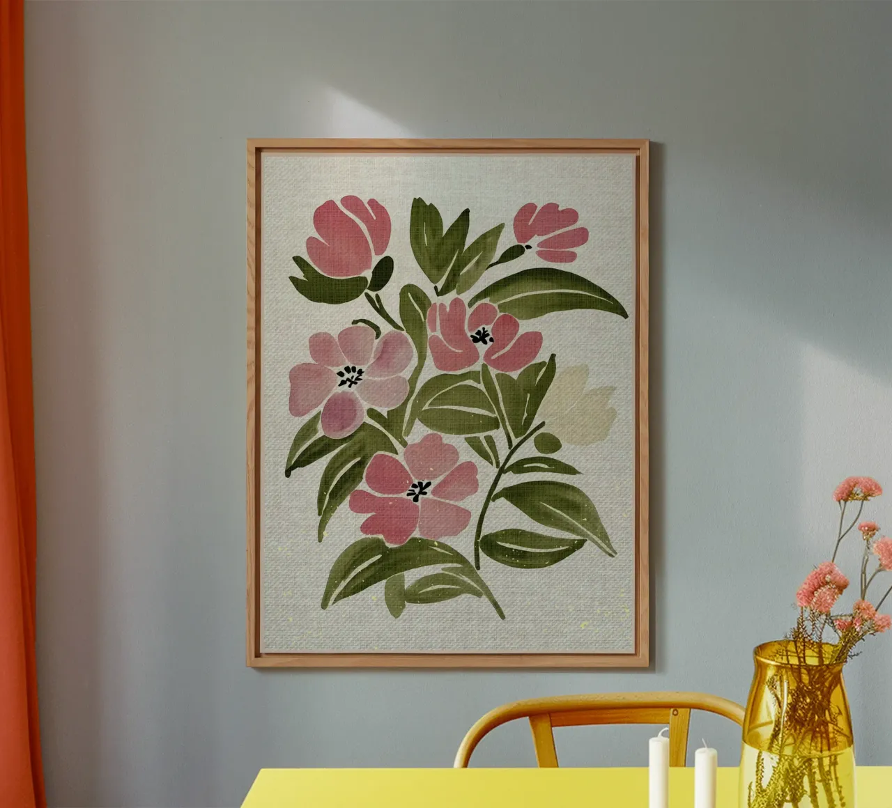 Bouquet floreale acquerellato alluminio dibond da AnimalFunny