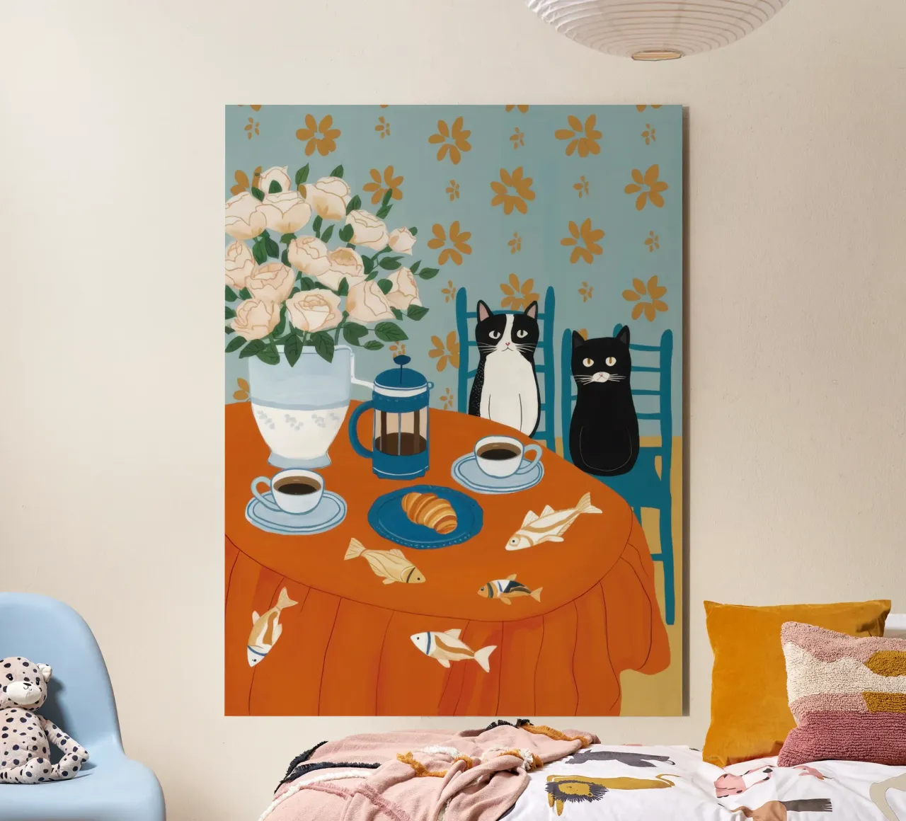 Feline Fish Feast forex plate by Flock Reverie
