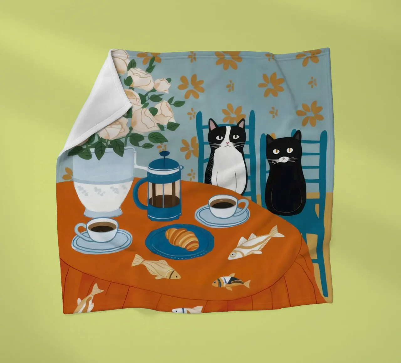 Mangime per pesci felini coperta in pile da Flock Reverie