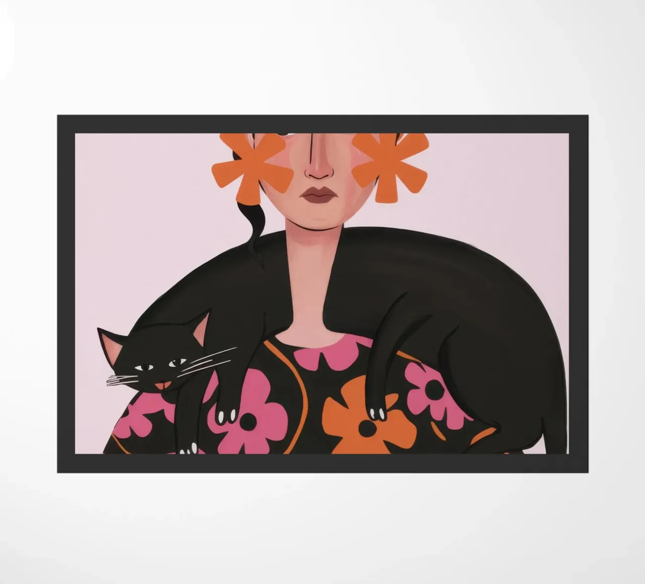 Mon familier floral paillasson de Mythy Brush