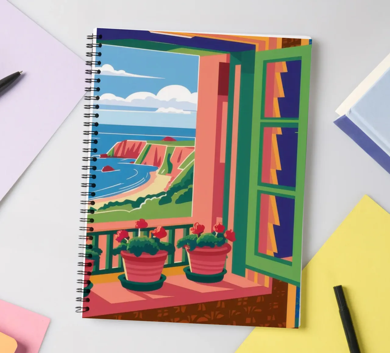 A Room with a View spiral notebook by Ink Pulse