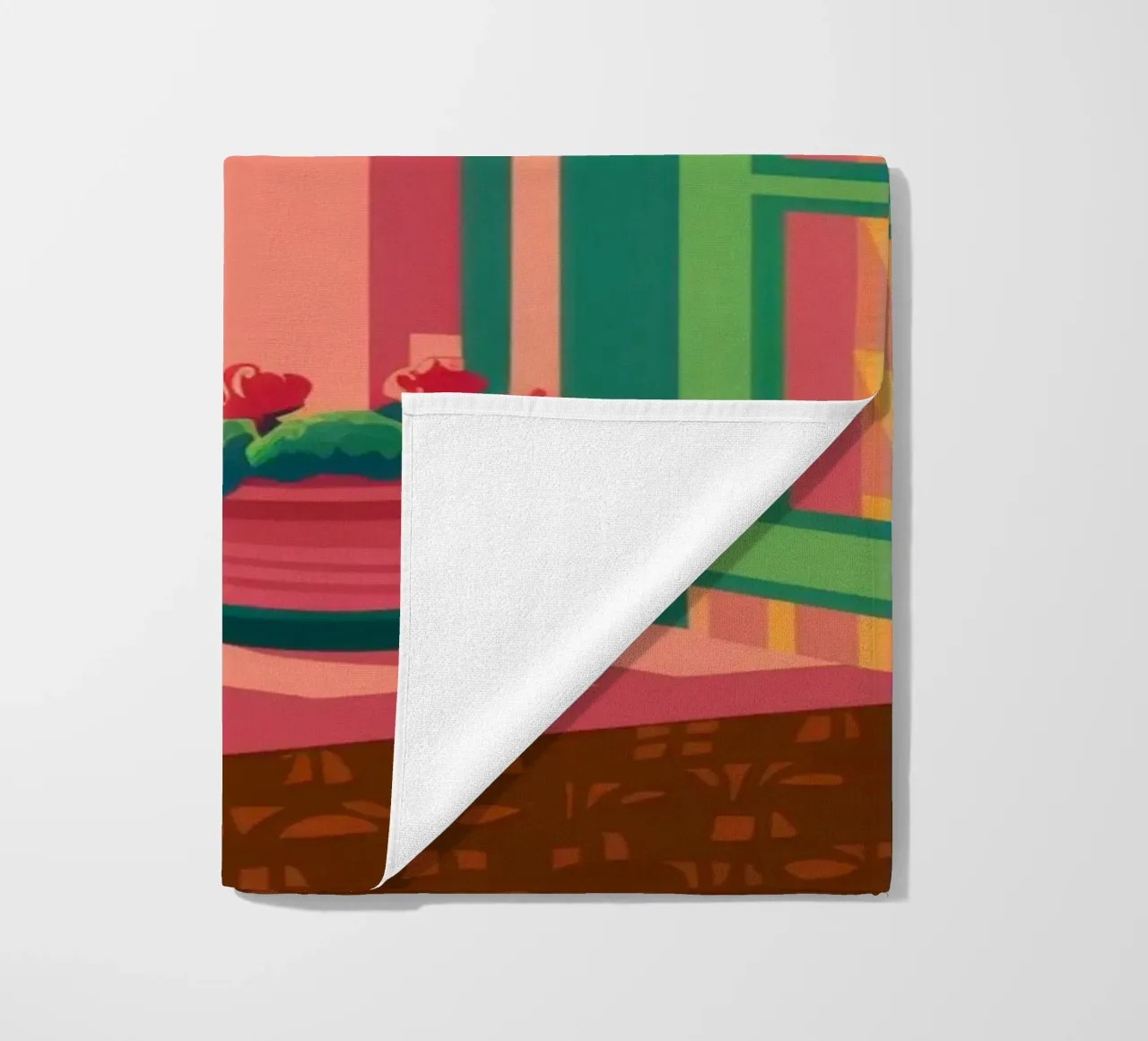 A Room with a View beach towel by Ink Pulse