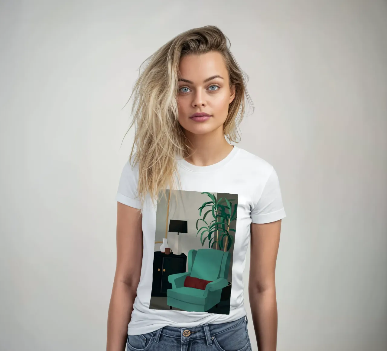 Angolo di tranquillità verde acqua t-shirt da donna da Giant Foxs