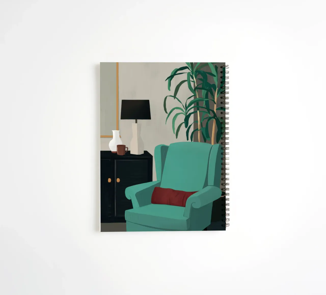 Tranquil Teal Corner spiral notebook by Giant Foxs